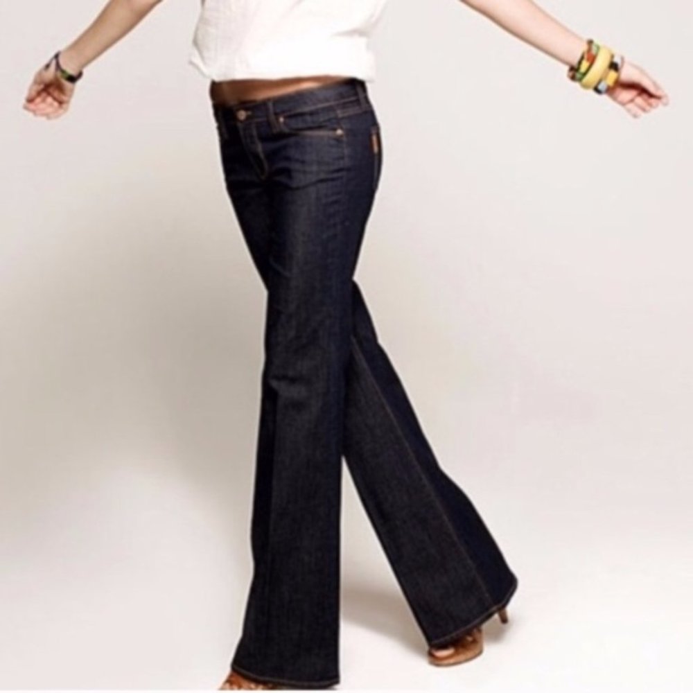 PAIGE Montecito Dark Wash BootCut Jean Sz 24 x33"L